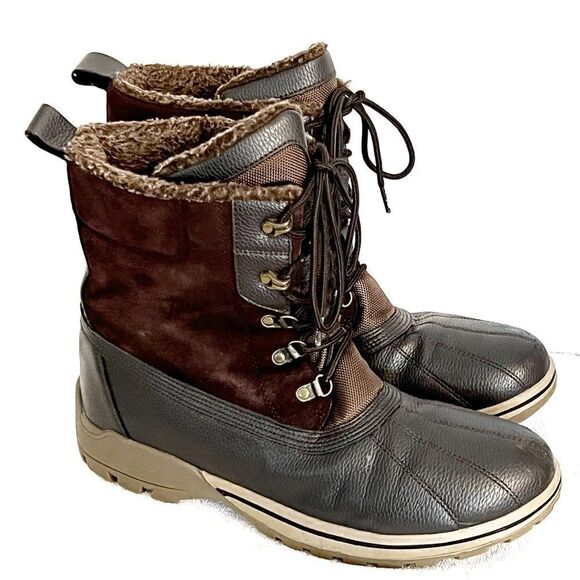Men's Pajar Tomy Brown Winter Boots Waterproof Breathable Insulated Sz 13 - Picture 1 of 9